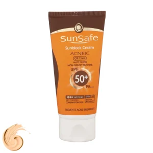 کرم ضد آفتاب و آنتی آکنه رنگی سان سیف مدل SPF50 رنگی